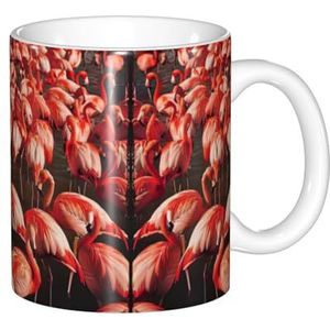 SSIMOO Flamingo nieuwigheid keramische koffiemok - eigenzinnige en leuke geschenkdoos set, gepersonaliseerde en schattige mok, beker