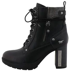 MUSTANG - Veterlaarsjes - Marine - Lichtgrijs - Zwart - Imitatieleder