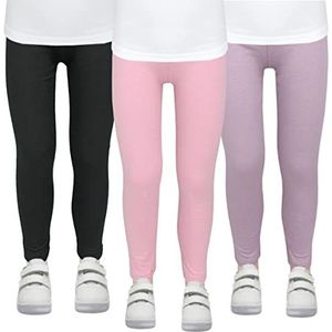 TupTam Meisjesleggings thermische leggings winterleggings ondoorzichtig, verpakking van 3 stuks, Zwart/Paars/Roze, 104