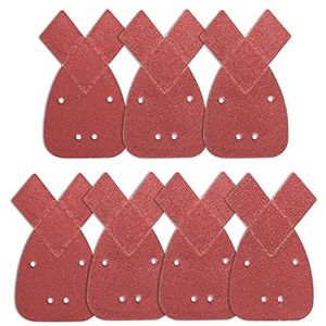 STEBRUAM 70 Stuks Schuurschijven Schuurpapier Schuurvellen Driehoeken Schuurpapier voor Sander Mouse Black Decker Palmhout Polijsten Afstoffen Van 60 tot 400 Korrel （165 × 95mm）