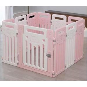 Kleine huisdierenomheining, hondenren, puppyren met deur, puppyren, draagbare puppyren met deur, hondenren en hondenren met afsluitbare deur, hondenren for honden(Pink,10-piece pack)
