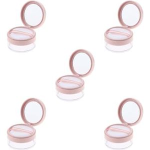 5 Set Lege Losse Poeder Case Blush Opslag Container Talkpoeder Jar 20g Roze