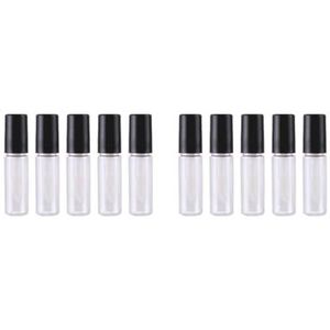 5X Lege Lipgloss Buizen Lip Tint Wimper Olie Diy Container Flesje Flessen 2 Ml Clear Black Type 7, 2 Set (Clear Black Type 7), Type 7, als beschrijving