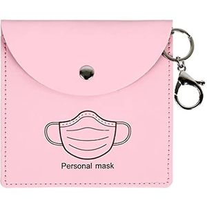 Courtieyeardceastea Face Cover Tas met Kreeft Sluiting Waterdicht Masker Organizer Houder Zwart 12x12x2cm, Roze 12x12x2cm, 12x12x2cm