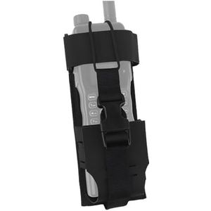 Universele Radiohoes For Buiten, Tactische Portofoonhoes - Zeer Sterk Nylon, Modulaire Pasvorm, 8,3 * 22 Cm, 0,14 Kg(BK)