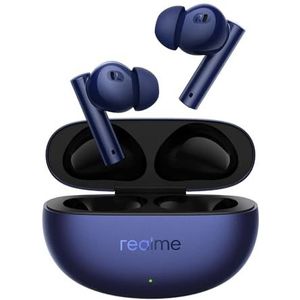 realme Buds Air 5 draadloze hoofdtelefoon, Bluetooth 5.3, Ative Noise Cancellation, 38H Playtime IPX5, waterdicht, bass lock, voor Android iOS, blauw