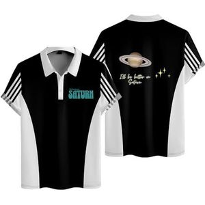 SZA Polo Shirt Better On Saturn Merch Mannen Vrouwen Mode Tee Jongens Meisjes Cool Korte Mouw Shirts, Zwart, XXL