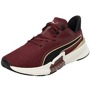 PUMA Pwrframe TR Deco Glam Wns gymschoenen voor dames, Purple Aubergine Puma Team Gold, 38.5 EU