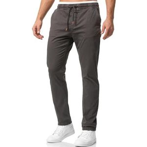 Indicode Heren Osborne Pants | Stoffen broek van 98% katoen Raven L