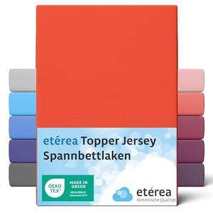 etérea Comfort Jersey Topper Hoeslaken 200x200cm - 200x220 Oekotex Made in Green - 100% katoen, jersey hoeslaken tot 10 cm hoog - laken 200x200-200x220 cm Terra