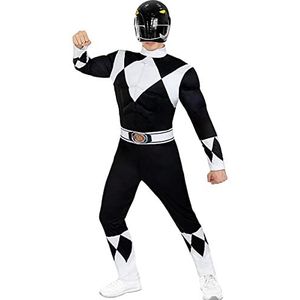 Funidelia | Zwart Power Ranger-kostuum voor mannen Films & Series & Superhelden - Kostuum voor Volwassenen Accessoire verkleedkleding en rekwisieten voor Halloween, carnaval & feesten - Maat L