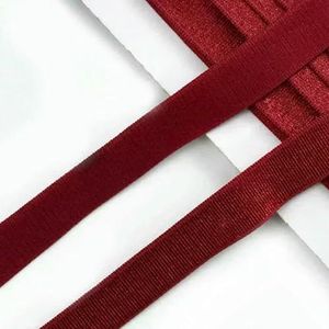 2/5 meter elastische band, 12 mm zacht nylon stretchtape voor bh-schouderband, ondergoeddecoratie, rubberen lint, DIY-naaiaccessoires, wijnrood, 12 mm, 2 meter