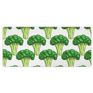 Groene broccoli mode bureau muismat antislip gaming muismat accessoires decor 40x90cm