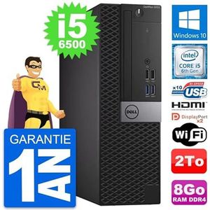 Dell PC OptiPlex 5050 SFF Intel i5-6500 RAM 8 GB harde schijf 2 TB HDMI Windows 10 WiFi
