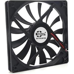 1 stuks SXDOOL 15mm ultradunne ventilator, slank 120x120x15 mm, 12 cm, 120 m, DC 12V 2-pins 2200 RPM koeling voor computer, krachtige koelventilator