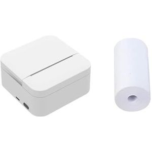 Mini Inkjet Printer 203dpi 57mm Draagbare Mini Thermische Printer Afdrukken Stickers Draadloze Bluetooth Inktloze Pocket Notes Lijst Printer for Thuis instelbare afdrukhoogte(Set A)