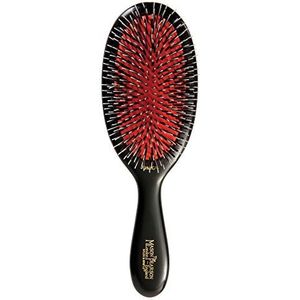 Mason Pearson Junior BN2 Haarborstel met pure wildzwijnharen en witte nylonstiften, 14 rijen