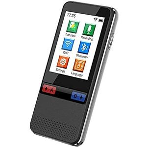 Smart Voice Language Translator Device, Real-time tweerichtings offline spraak/tekst WiFi 2,4 inch IPS Touchscreen Ondersteuning 75 talen om te leren Reizen Zakelijk Winkelen Engels Spaans Etc