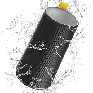 EarFun UBOOM Bluetooth-luidspreker, 24 W diepe bas, 360° stereogeluid, IPX7 waterbescherming, mini-muziekbox, draagbaar, USB-C snel opladen, draadloze luidspreker, 16 uur speeltijd voor binnen en