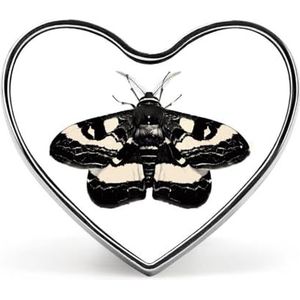 Mot Zwart-Wit Leuke Revers Tie Pin Hart Knoppen Broche Badge Pin Sieraden Voor Kleding Hoed Accessoires