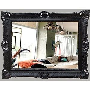Wandspiegel barok zwart 90x70cm Prunk spiegel gothik badkamerspiegel gangspiegel antieke spiegel 3057