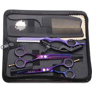 Purple Dragon Hair Scissors 5.8inch Professional Kappersschaar Kappersschaar Set Perfect kapsel voor dames en heren Slijpschaar voor kapper/kapper/beginners purple
