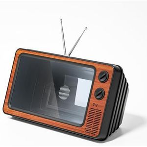 CuteHairy 12 inch retro tv-versterker telefoon-schermvergrootglas, 3D-HD-mobiele telefoon schermvergrootglas, smartphone-schermvergrootglas voor alle smartphones oranje