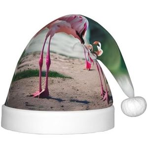 SSIMOO Flamingo's en ananas Heerlijke kinderen pluche kersthoed - vakantie decoratieve hoed voor feesten, feestelijk plezier en meer