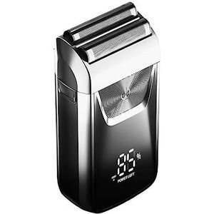 Elektrisch scheerapparaat, elektrisch scheerapparaat, oplaadbaar scheerapparaat for mannen, scheerapparaat, baardscheerapparaat, nat-droog gebruik, baardtrimmer, haartrimmer(Silver)