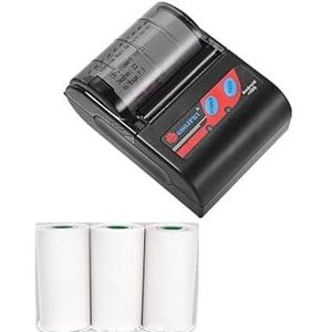 Draagbare inkjetprinter Inkless Draagbare Draadloze Notities Printer 58mm Mini Bluetooth POS Thermisch bon printer papier voor codedatumlabel(Add Paper)