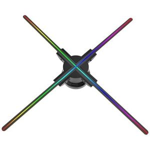 Holografische Waaier, 60cm Holografische Fan 720LED Sign Neon Beads 32G Geheugen Handleiding DIY Afbeelding Tekst LOGO Reclamemachine Holografische 3D Projector,Holografische Projector
