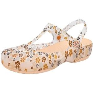 Sandalen, Ademende sandalen for dames - Zomerstrandslippers met verdikte zool Doucheschoenen(Gold,40 EU)