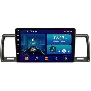 Dubbele DIN Android 14 autoradio voor Toyota Hiace 2004-2019 9 Duim QLED Touch screen-met Draadloze Carplay Android Auto GPS navigatie 4G WiFi Stuurwielbediening achteruitrijcamera(B,P5 4G+WIFI 8Core