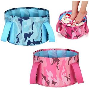 2-delig voetbad, draagbaar voetenbad, opvouwbaar voetbad, voetverzorgingsaccessoires, kan worden gebruikt voor reizen, kamperen en zakenreizen.