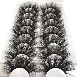 Valse wimpers pluizige dramatische 25 mm wimpers 3D faux nerts wimpers Wispy Pack lange dikke volume zachte strips valse wimpers 8 paar multipack