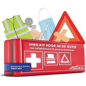 Walser - EHBO-tas - Rood - Inclusief Pechdriehoek en High-Visibility Vest