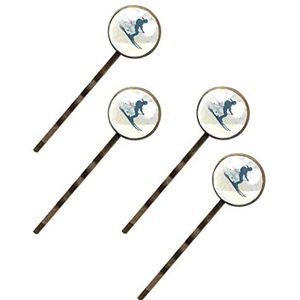 Ski 4 Stuks Vintage Haarspelden Vrouwen Barrette Bobby Pins Decoratieve Metalen Goudkleurige Haarspelden Haaraccessoires voor Vrouwen Meisjes