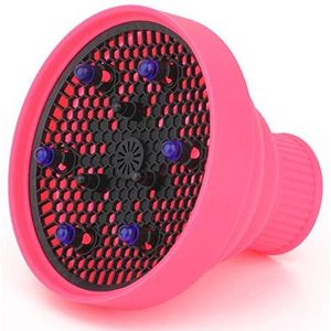 Lhbfcy Opvouwbare Siliconen Diffuser Home Barbershop Diffuser Inklapbare Haardroger Diffuser Blower Kappersverspreider Voor Krullend En Natuurlijk Golvend Haar, Professionele Haardroger Diffuser-opzetstuk (Roze)