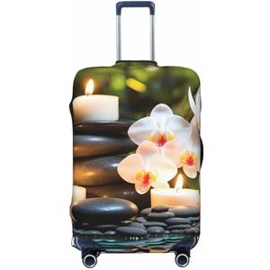 NONHAI Reisbagagehoes beschermer ontspanning met massage spa kofferhoes wasbare elastische kofferbeschermer anti-kras kofferhoes past 45-70 cm bagage, Zwart, S