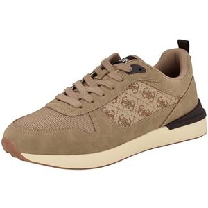 GUESS Heren Olivos Sneaker, Taupe Logo Multi 240, 9.5 UK, Taupe Logo Multi 240, 43.5 EU