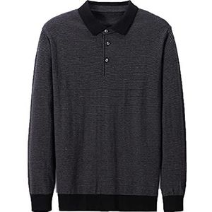 Wintertrui, Heren Herfst Winter Streetwear Turn-Down Kraag Trui Kleding Pullover(Gray,XL)