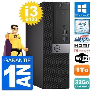Dell PC OptiPlex 5050 SFF Intel i3-6100 32GB RAM 1TB HDMI Windows 10 WiFi (Rebuild)