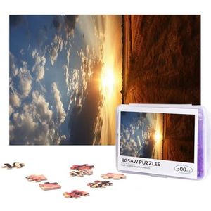 300 stukjes puzzel voor volwassenen gepersonaliseerde foto puzzel veld zonsopgang aangepaste houten puzzel voor familie, verjaardag, bruiloft, spel nachten geschenken, 38 x 25,9 cm