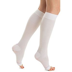 RelaxSan Antiembolism M1350A (1 Paar - Wit, M) Open-teen anti-embolie kniekousen - K2-25-32 mmHg