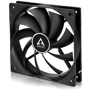 ARCTIC F12 Silent – bijzonder stille 120 mm behuizingsventilator, case-ventilator met standaard behuizing, push- of pull-configuratie mogelijk, 800 rpm, zwart