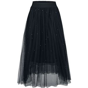 Banned Retro Sophia Stud Net Skirt Medium-lengte rok zwart M-L