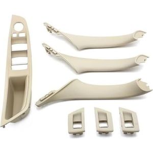 Handgrepen Het Interieur Auto Set Handgrepen Voor Auto-interieurdeuren Voor BMW 5-serie F10 F18 523, 525 En 528, 9 Kleuren, LHD, Beige Zwart Koolstofvezel, 7 Stuks(‎Model a Oyster)