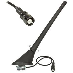 tomzz Audio 1000-005 autoantenne dakantenne 16v, versterker, raku 2 ii, geschikt voor Audi, Opel, Seat, Skoda, vw, antiruisstaaf 17,5cm, 60 graden
