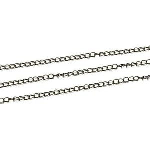 5 m/partij 1,3-2,5 mm goud rhodium koper bulk fijne ketting ketting voor doe-het-zelf sieraden maken benodigdheden kettingen bevindingen accessoires-antiek brons 02-2,8 mm x 5 m