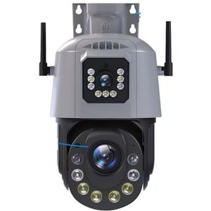6MP Camera Dual Lens 36X Zoom Outdoor PTZ Security Protection Surveillance Cameras Human Detection 4G Sim Card IP Cam CCTV voor huisbeveiliging(36X WiFi Add 64GB)